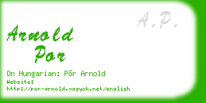 arnold por business card