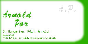 arnold por business card
